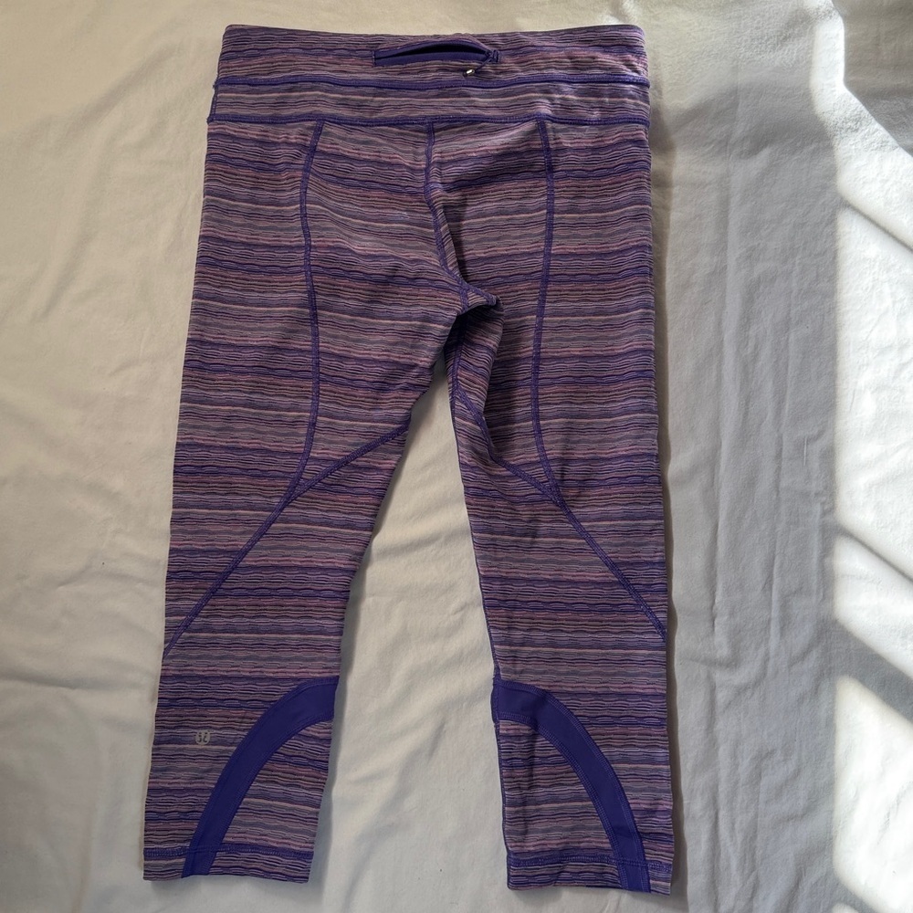 lululemon athletica Multitone Purple Capri Leggings